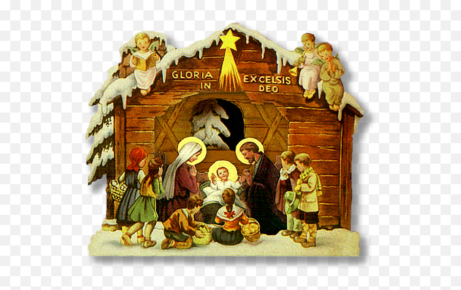 Cute Christmas Nativity Clipart - Clip Art Library Crèche Clipart Emoji,Christmas Nativity Clipart