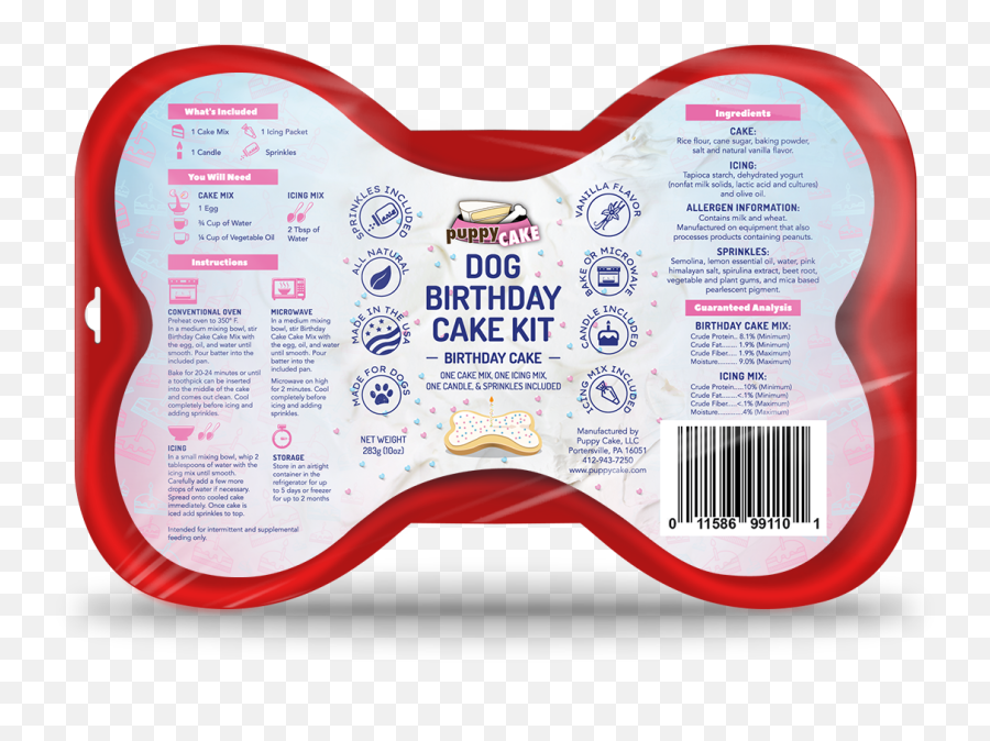 Puppy Cake - Dog Birthday Cake Kit Birthday Cake Mix Icing Emoji,Sprinkles Transparent