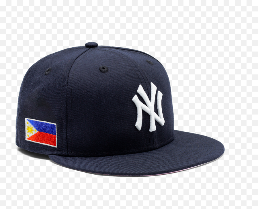 Pink Bottom Ny Yankees Philippines Flag Side Patch 59fifty Navy Emoji,Filipino Flag Png