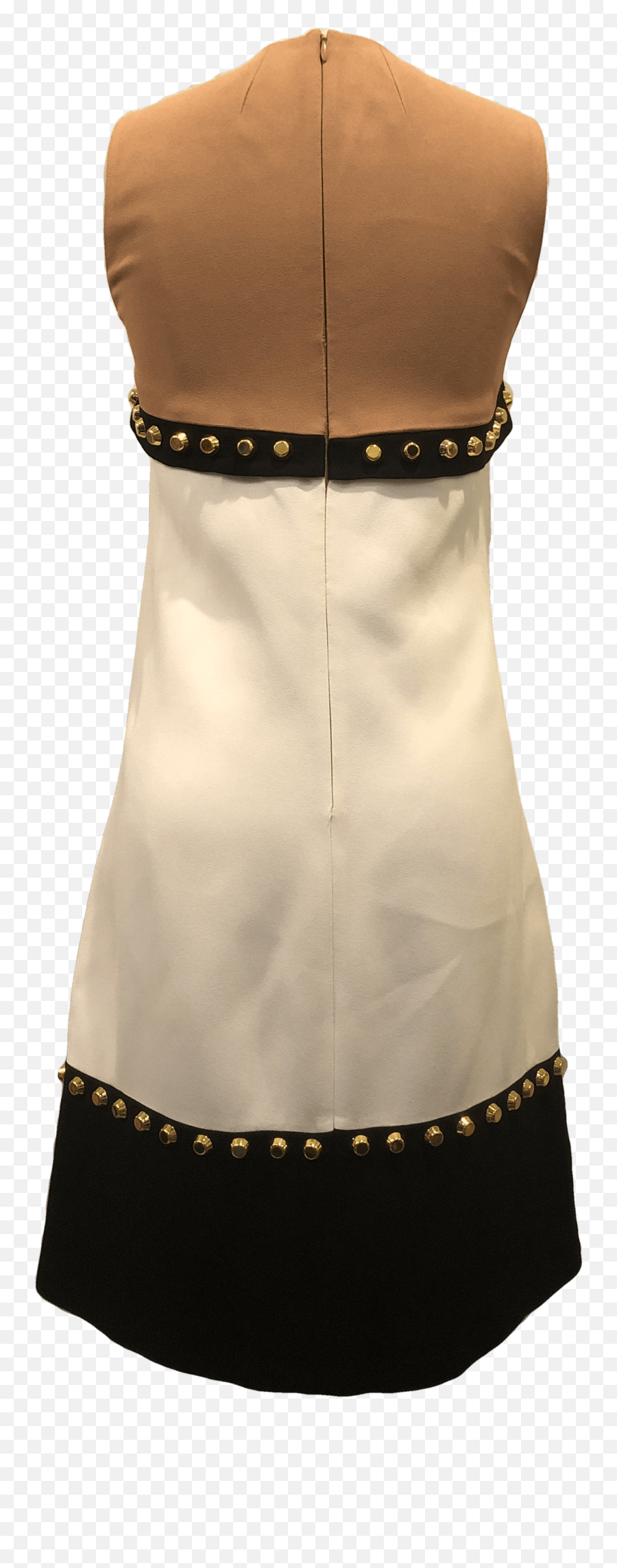 Vintage Black Tan And White Sleeveless Shift Dress With Emoji,Michael Kors Logo Belt