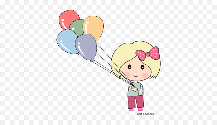 Boy With Balloons Clipart Png Download - Clipart Kid Holding Balloon Emoji,Balloons Clipart