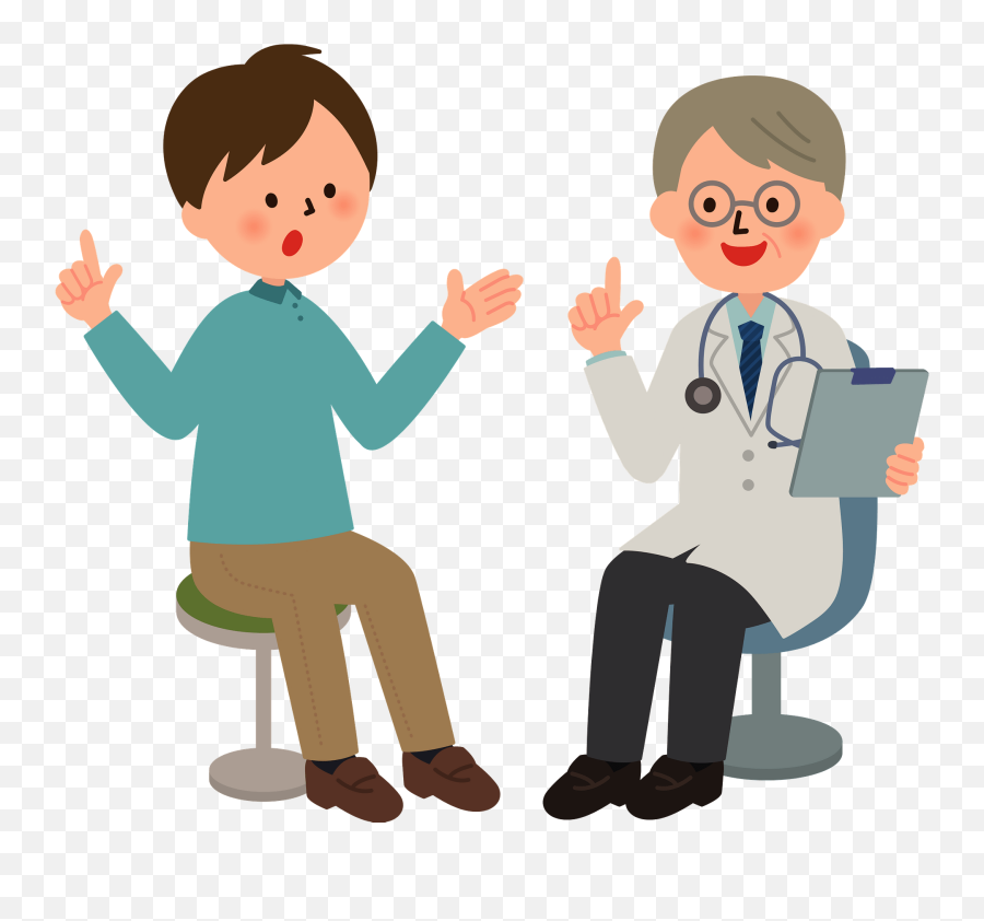 Troy Medical Doctor And Patient Clipart Free Download - Conversation Emoji,People Talking Clipart