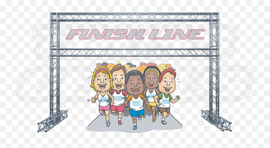 Aluminum Truss Start And Finish Line - Marathon Animated Emoji,Finish Line Clipart