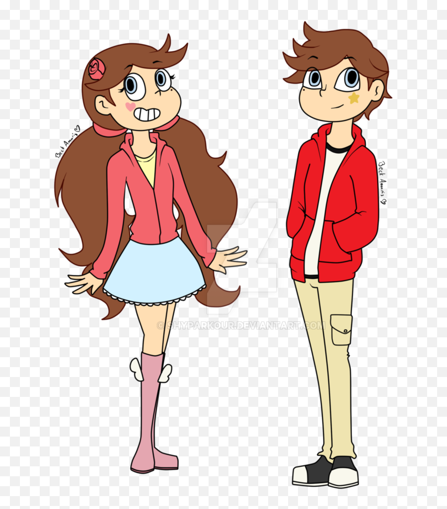 Starco Twins By Shyparkour - Art 813x983 Png Clipart Emoji,Twins Clipart