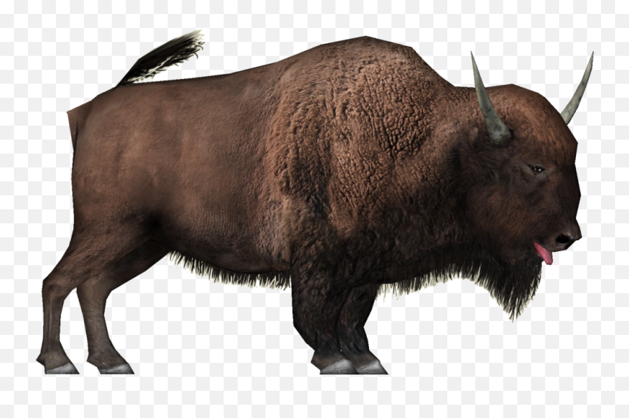 Scary Bison Transparent Png - Yak With White Background Emoji,Bison Png