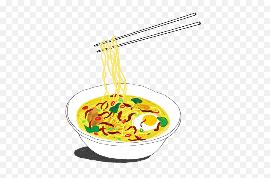 Food Illustration On - Noodles Clipart Png Emoji,Chinese Food Clipart