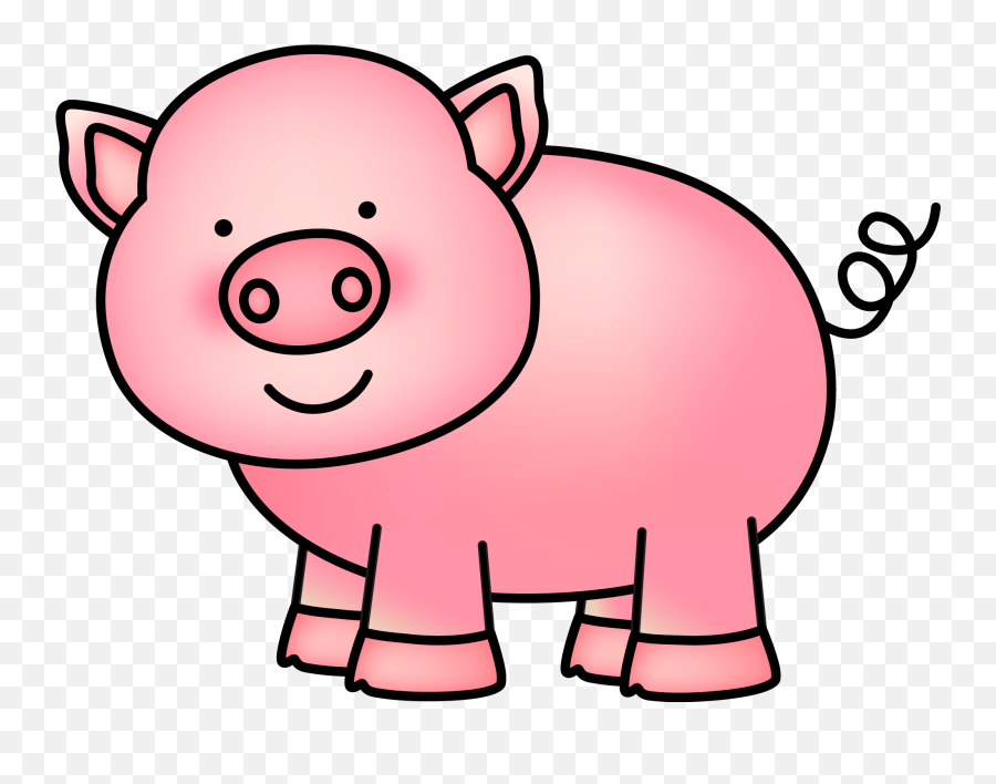 Hog Clipart Easy Hog Easy Transparent Free For Download On - Pig Farm Animals Clipart Emoji,Hog Clipart