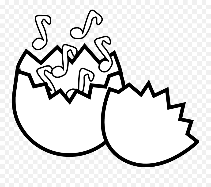 Free Easter Egg Clip Art Black And White Download Free - Cartoon Cracked Egg Emoji,Egg Clipart Black And White