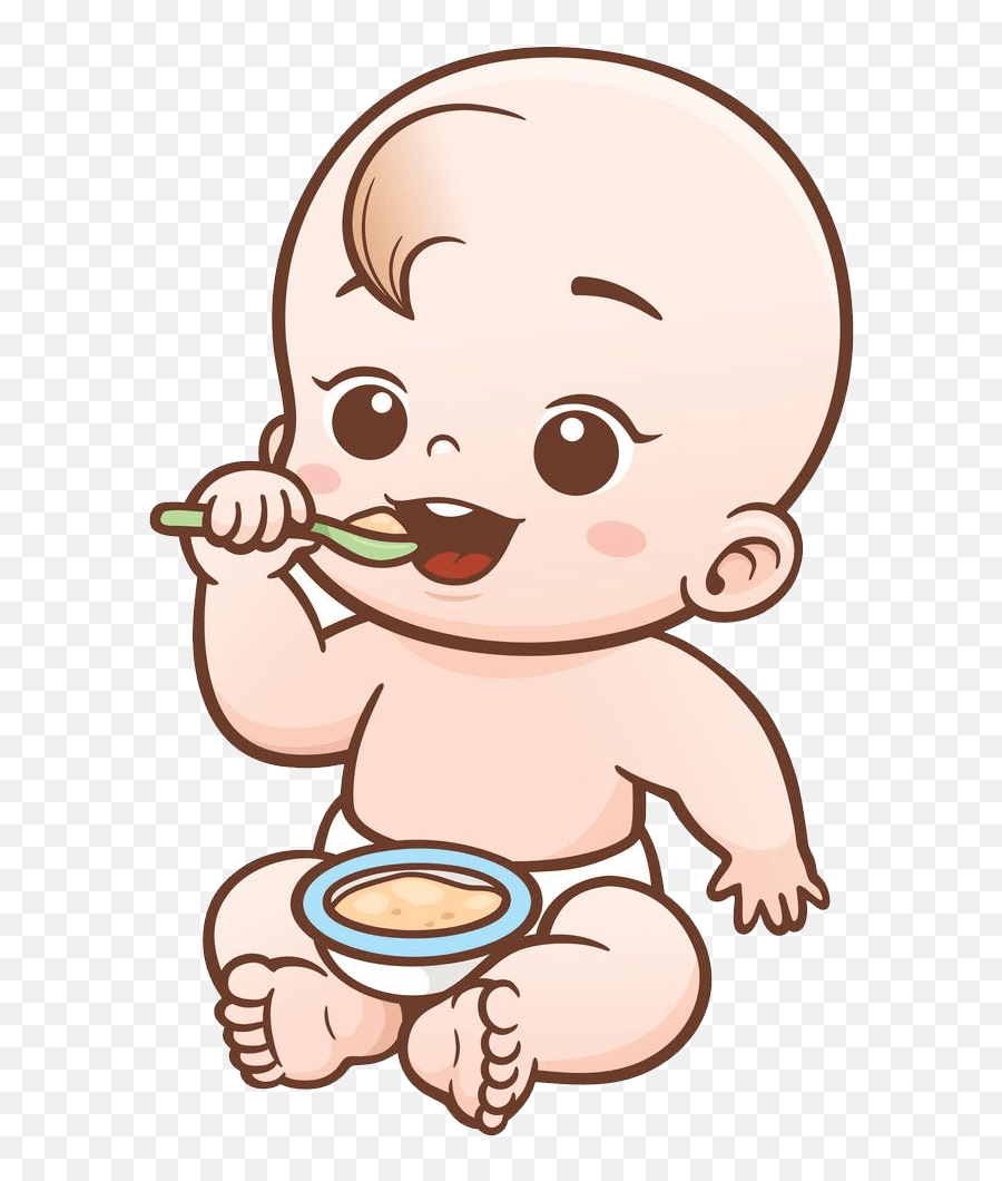 Baby Eating Clipart Transparent - Dibujos De Bebes Comiendo Emoji,Eating Clipart