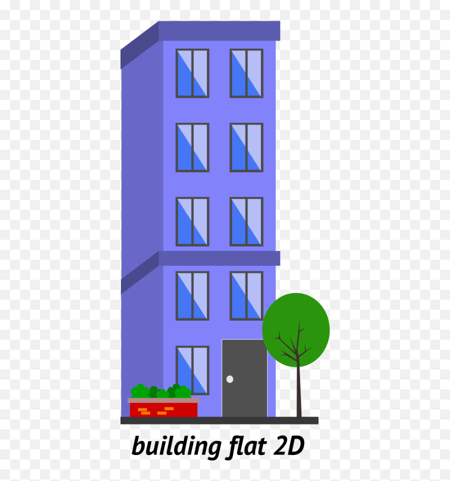 Building Flat 2d Animations - Vertical Emoji,Building Png