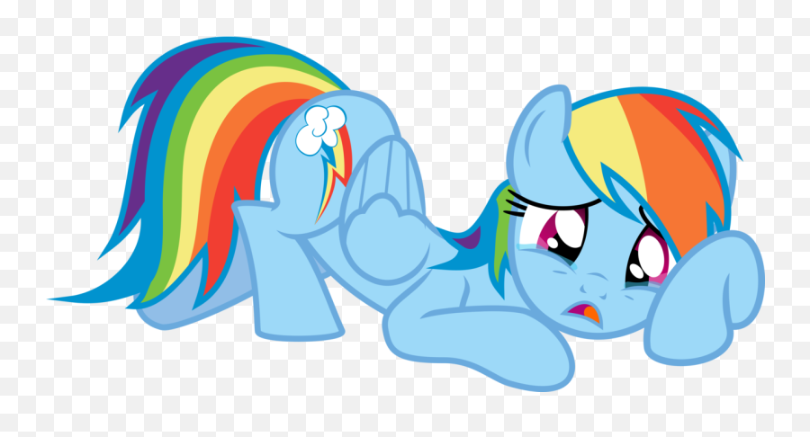 My Little Pony Sad Rainbow Dash Full Size Png Download Emoji,Rainbow Dash Png