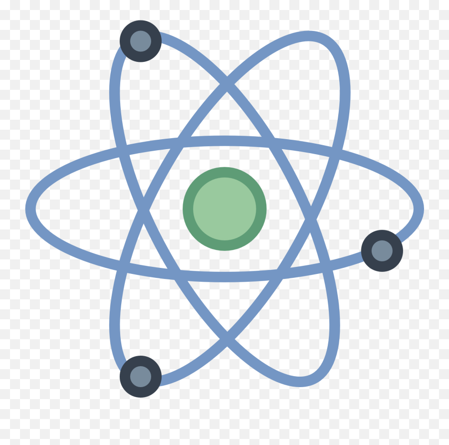 The Icon Depicts Three Circular Objects Orbiting A - Svg Programming Languages Logos Atom Emoji,React Logo