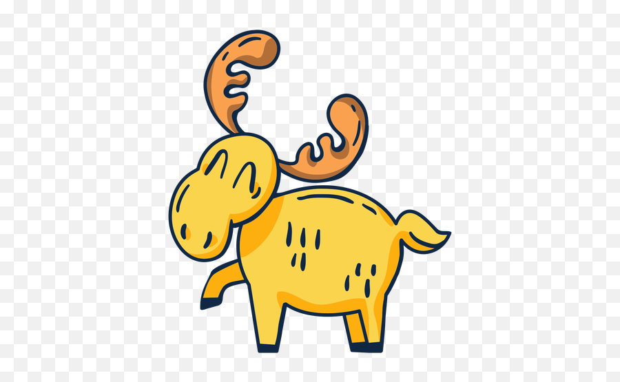 Happy Moose Cartoon Transparent Png U0026 Svg Vector Emoji,Christmas Moose Clipart