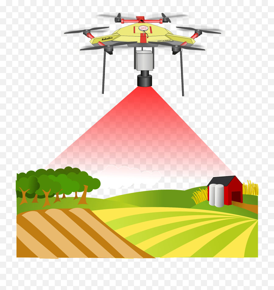 Drone Uav Land Sensing Monitoring - Generic Landscape Clip Art Emoji,Drone Clipart