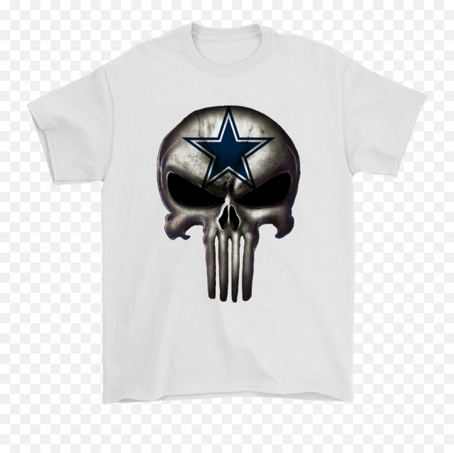 Dallas Cowboys The Punisher Mashup Football Shirts - Short Sleeve Emoji,Dallas Cowboy Logo