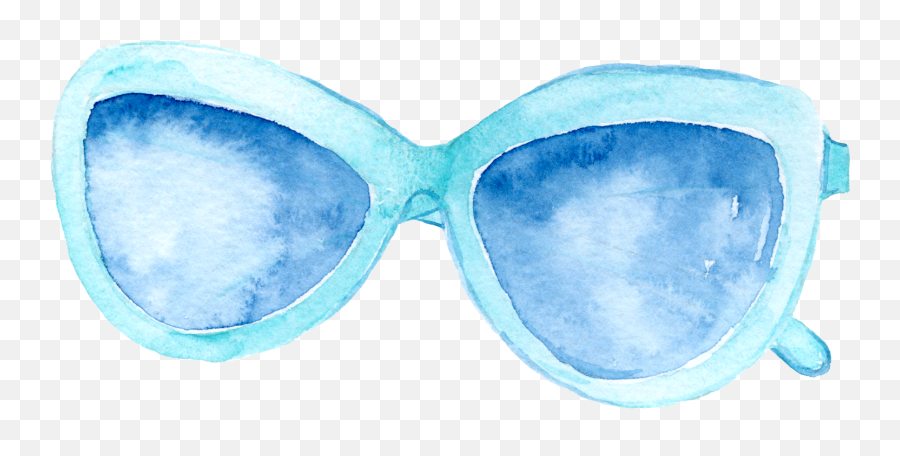 Download Hd Visit - Sunglasses Watercolor Clipart Watercolor Sunglasses Png Emoji,Watercolor Clipart