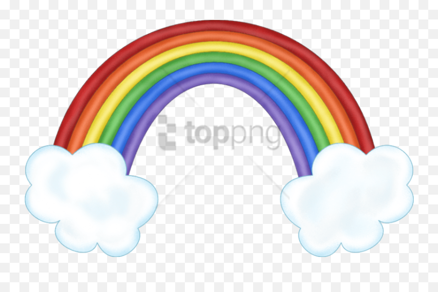 Free Png Rainbow Cloud Png Png Image With Transparent - Half Cartoon Rainbow Clipart Transparent Background Emoji,Cloud Transparent Background