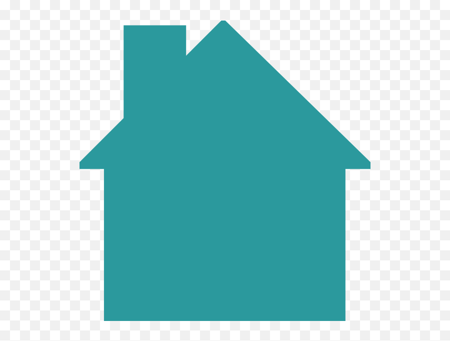 House Logo Teal Clip Art At Clker - Silhouette Clip Art House Emoji,House Logos
