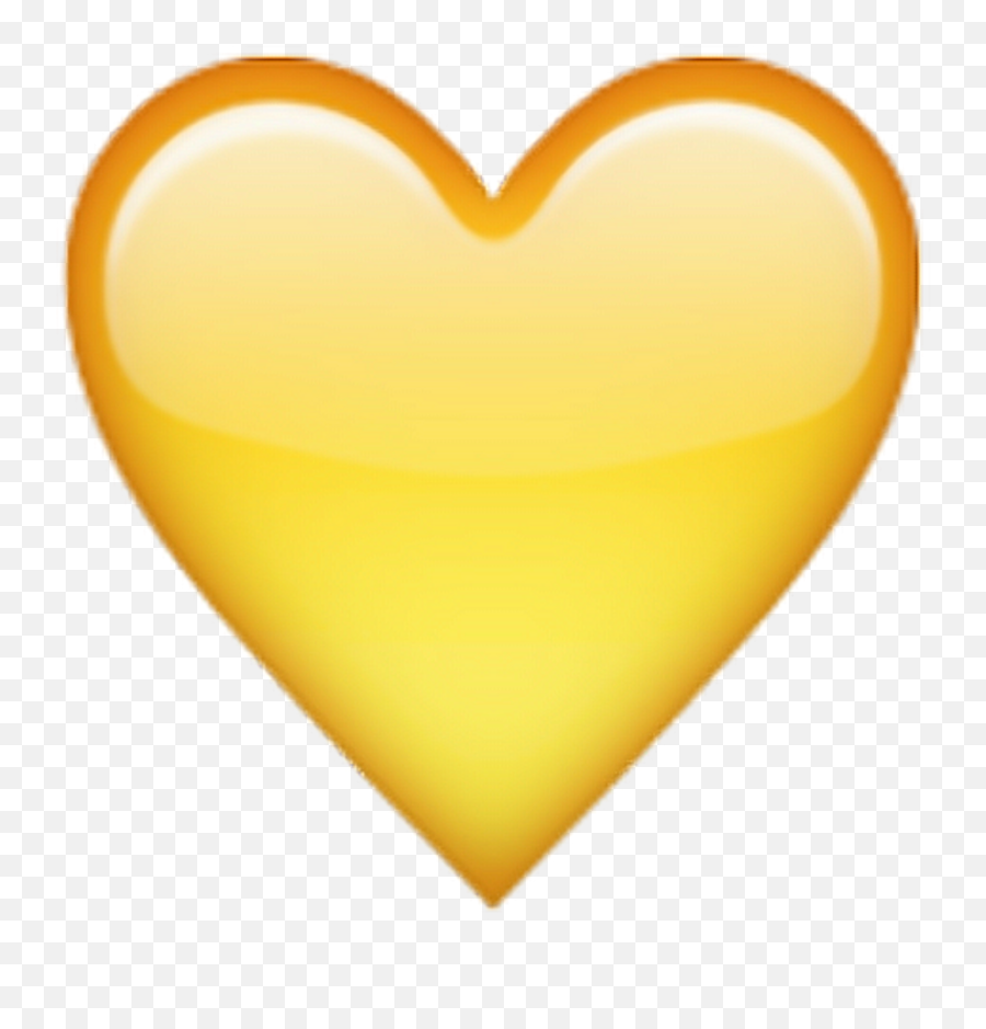 Yellow Tumblr Heart Emoji - Yellow Heart Emoji Png,Heart Emoji Png