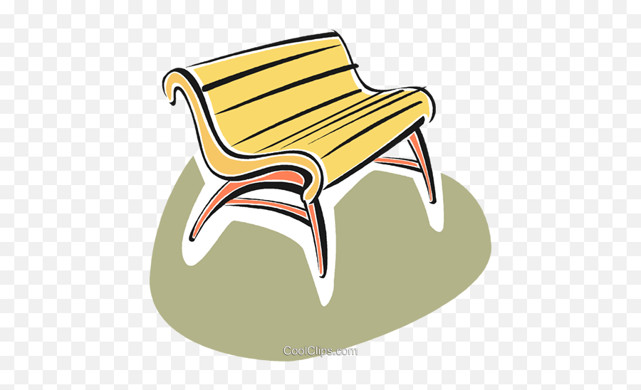Park Bench Royalty Free Vector Clip Art Illustration - Park Bench Emoji,Bench Clipart