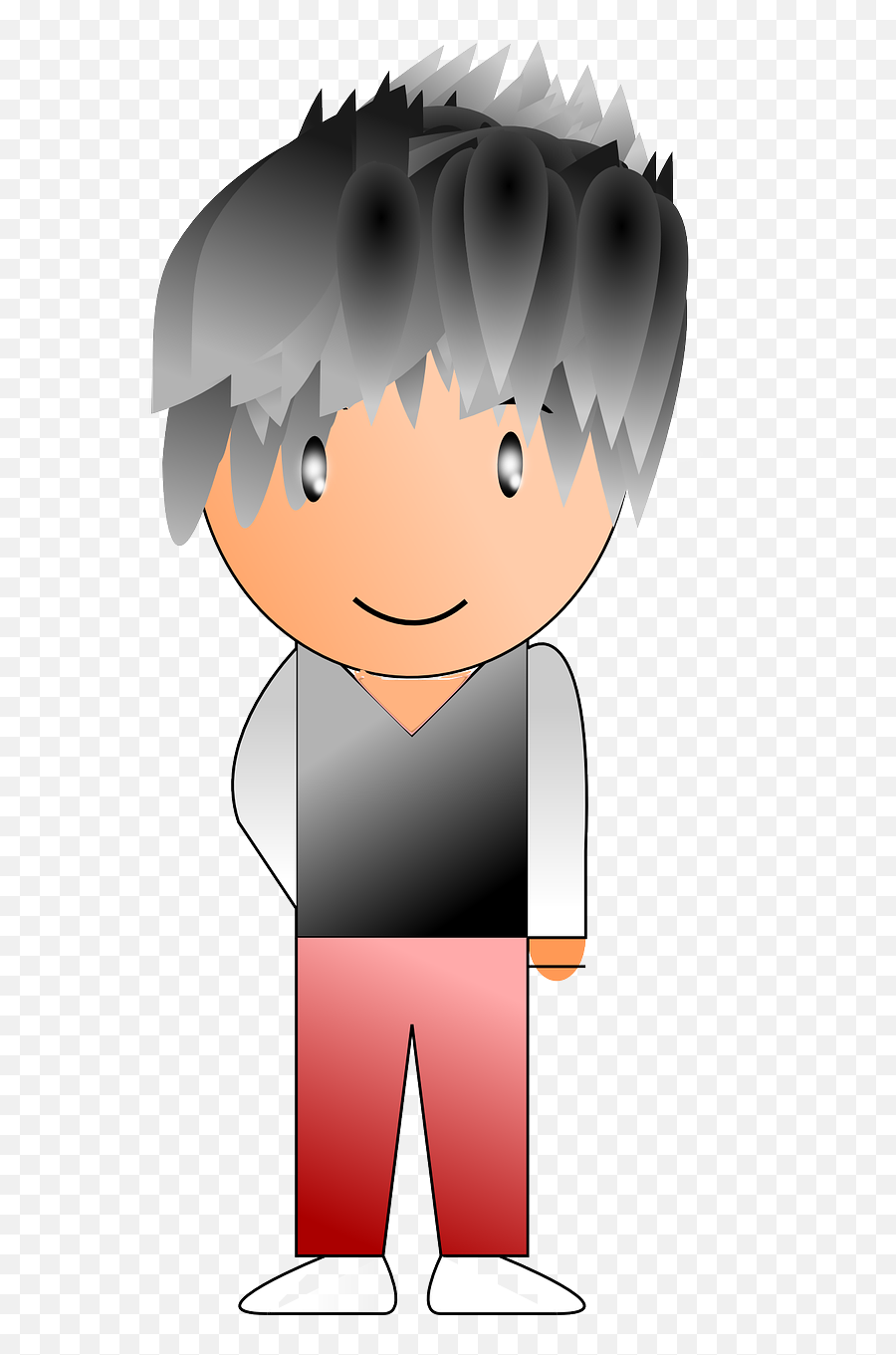Boy Teenager Teen Black Hair Png Picpng - Dibujo Niño Pelo Negro Emoji,Clown Hair Png