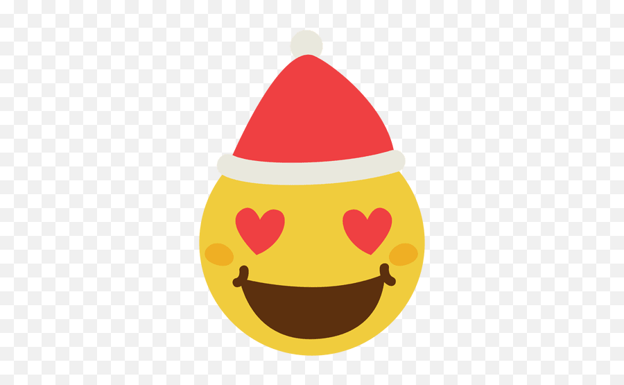 Heart Eyes Santa Claus Hat Face - Happy Emoji,Heart Eyes Png