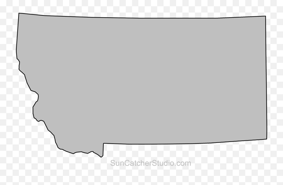 State Outlines Maps Stencils Patterns Clip Art All 50 - Vertical Emoji,Montana State University Logo