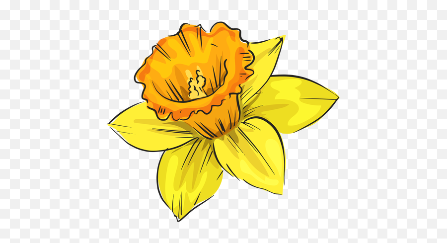 Transparent Png Svg Vector File - Narcissus De Lado Emoji,Yellow Flower Transparent