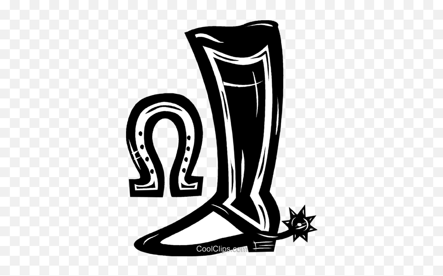 Riding Boot And Horseshoe Royalty Free Vector Clip Art Emoji,Horseshoe Clipart Free