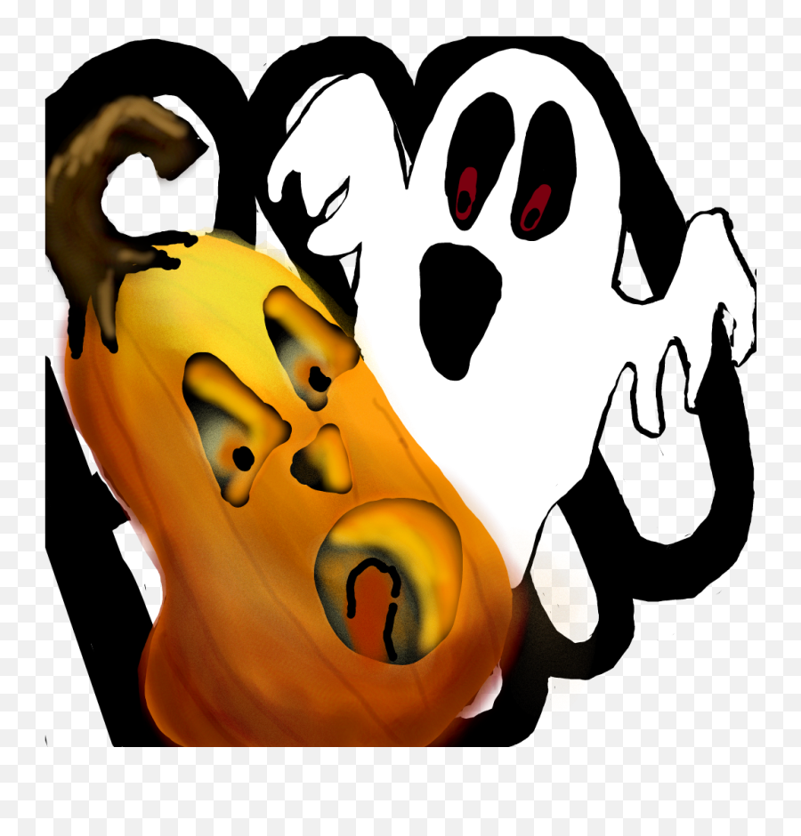 Halloween Ghostly Pumpkin Ghost Boo Scary Sticker - Ghost Emoji,Halloween Ghost Clipart
