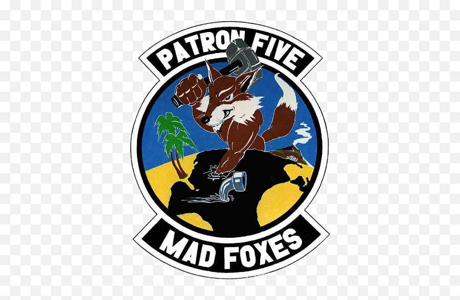 Vp - 5 Mad Foxes Us Navy Coat Of Arms Crest Of Vp5 Mad Emoji,U.s. Navy Logo