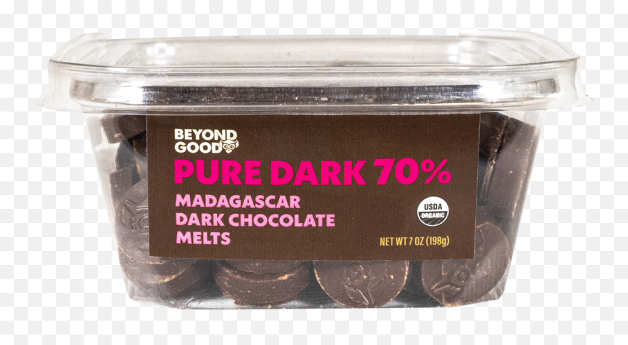 Pure Dark 70 Chocolate Melts U2014 Beyond Good Emoji,Melting Png