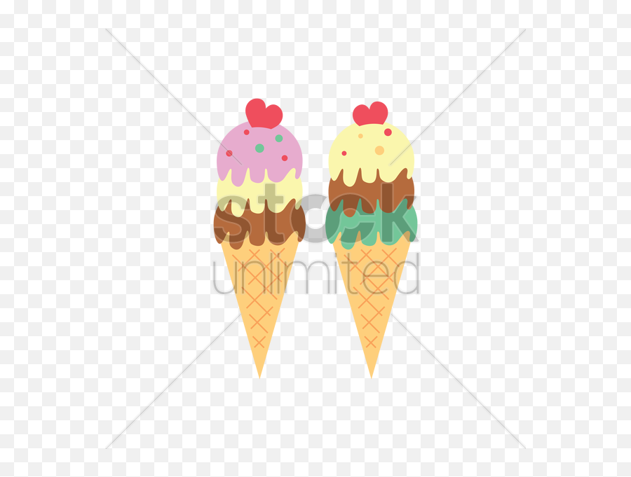 Waffle Cone Png - Two Icecream Emoji,Ice Cream Cone Clipart