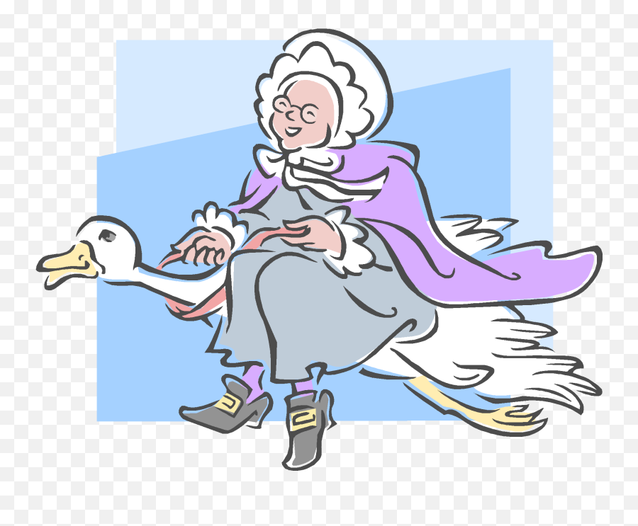 Mother Goose Clip Art - Mother Goose Human Emoji,Goose Clipart