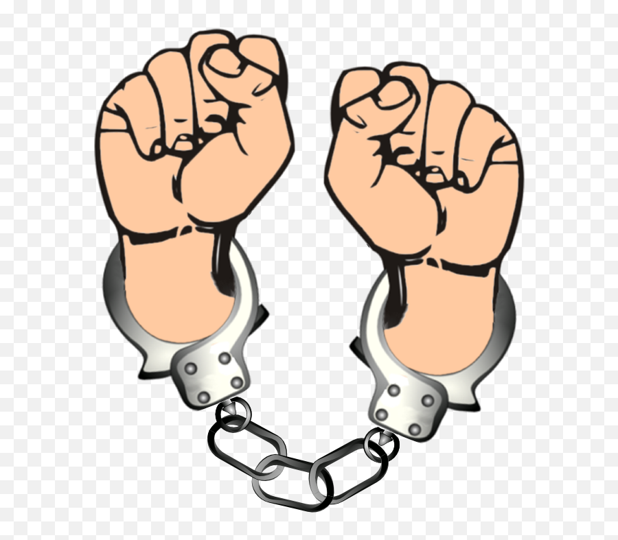 Hands In Handcuffs Clipart - Handcuffed Clipart Emoji,Handcuffs Clipart