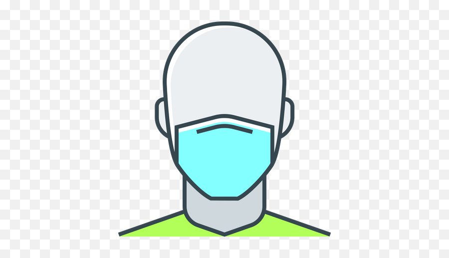 Face Mask Icon Of Colored Outline Style - Icone Homem De Mascara Emoji,Surgical Mask Clipart