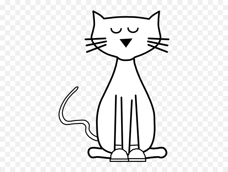 Cat Fat Cat Images Clip Art - Cartoon Cat Outline Clipart Emoji,Catfish Clipart