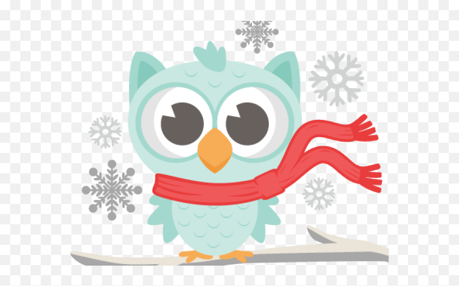 Winter Background Png - Cute Transparent Background Winter Clipart Emoji,Owl Transparent Background