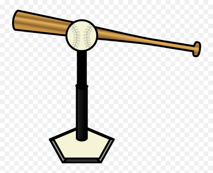 Baseball Bat And Tee Ball Clipart Free Download Transparent - Baseball Tee Ball Clipart Emoji,Sports Ball Clipart