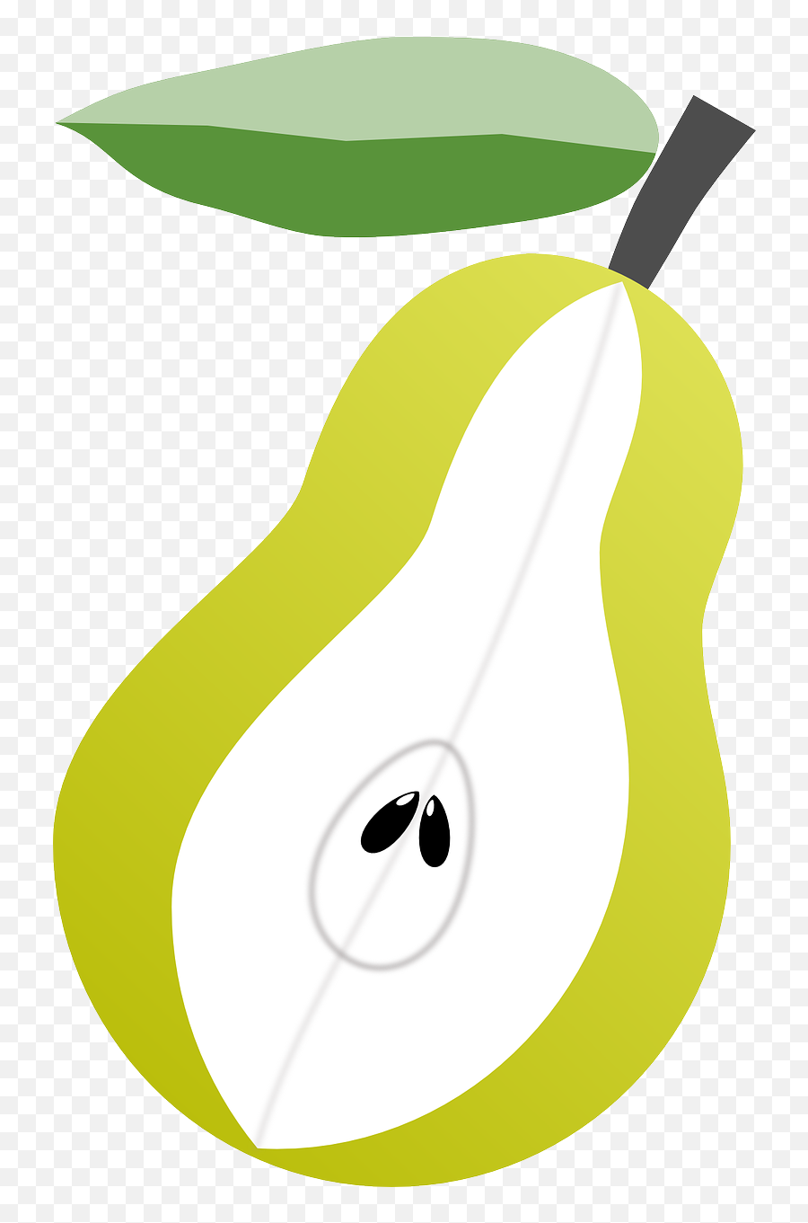 Pear Fruit Cut - Free Vector Graphic On Pixabay Emoji,Crosshair Clipart