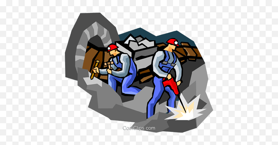 Mining Royalty Free Vector Clip Art Illustration - Vc004607 Emoji,Mine Clipart