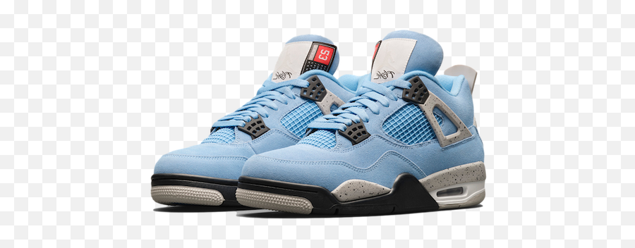 Jordan Retro 4 Unc Cement University Blue Sneaker Clothing Emoji,Unc Png