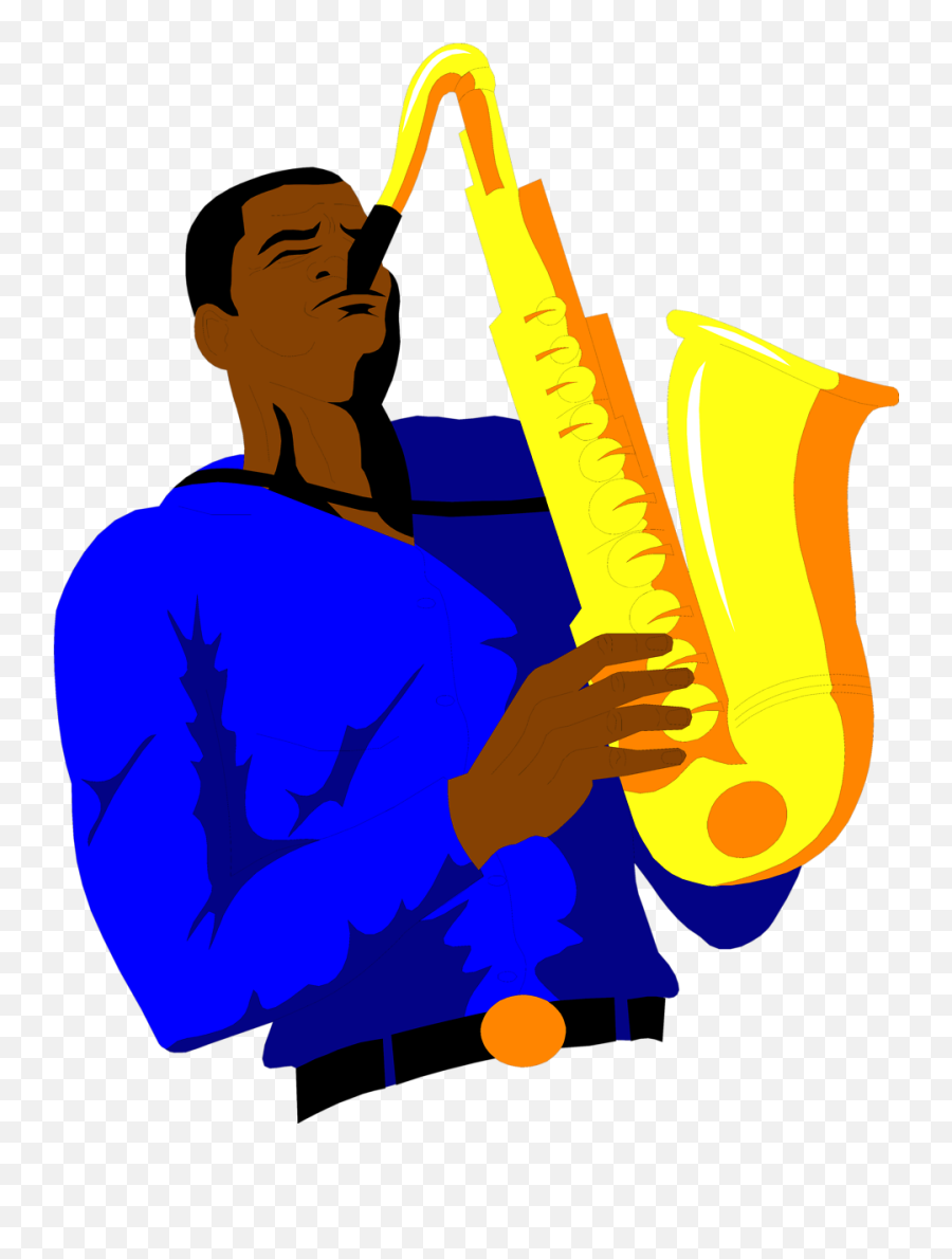 Saxophone Free An African American Clip - Saxaphone Clipart Emoji,Saxophone Clipart