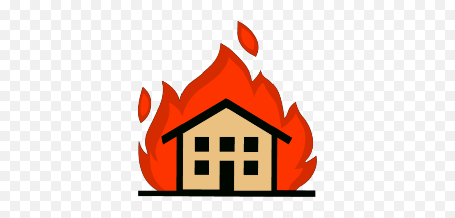 Png House On Fire Transparent House On - House On Fire Clip Art Emoji,Fire Transparent