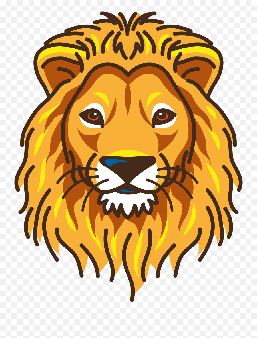 Drawn Lion Face Clipart - Lion Ass Cheetah Emoji,Lion Head Clipart