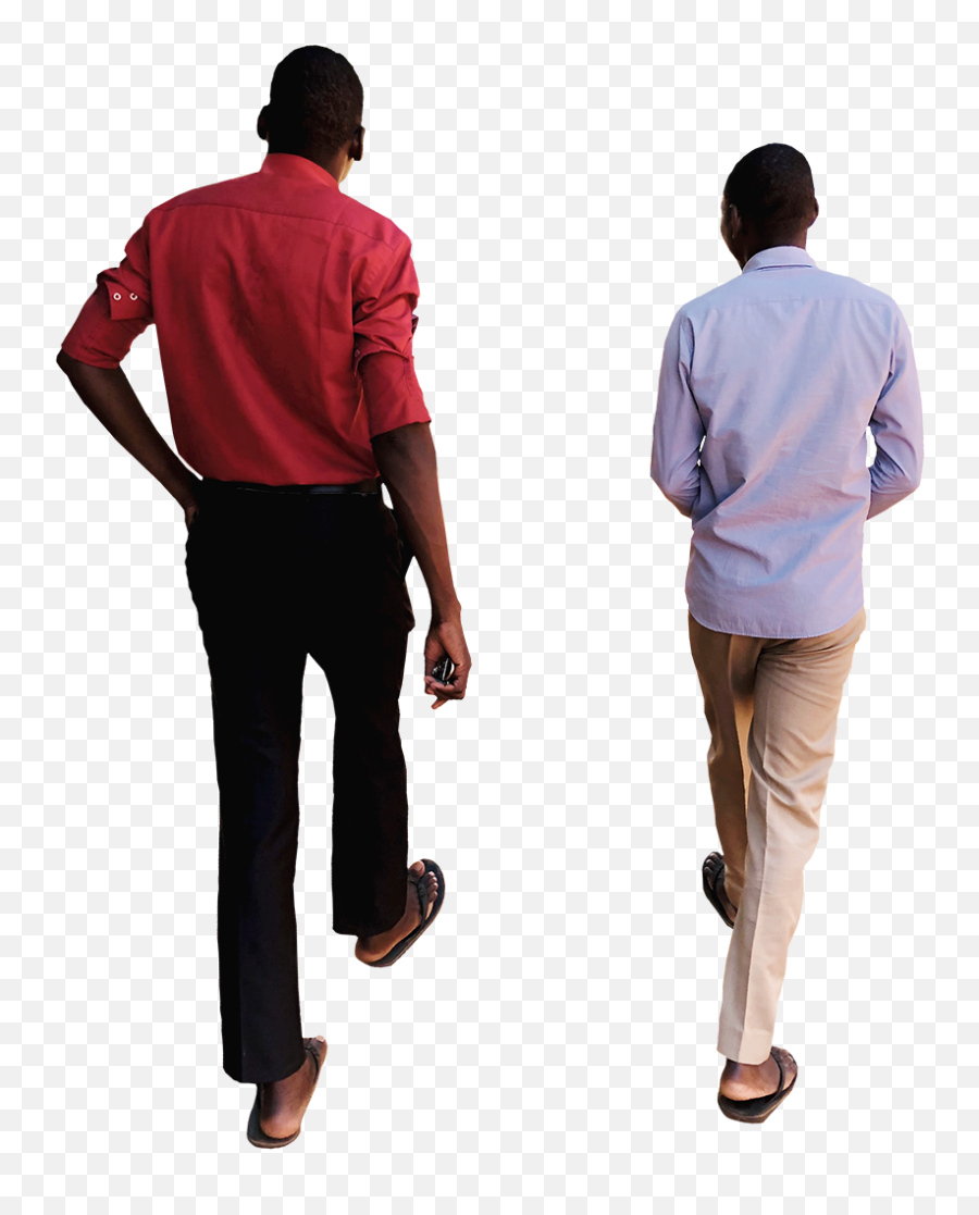2 African Men Walking - African Man Walking Png Emoji,Person Walking Png