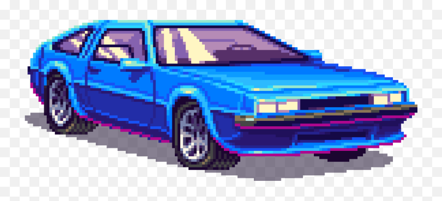 Deloan Blue Front - Video Game Car Transparent Emoji,80s Png