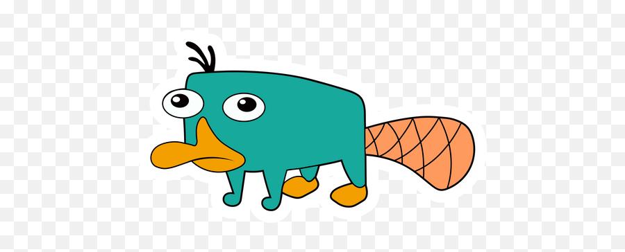 Phineas And Ferb Perry The Platypus Sticker - Sticker Mania Phineas And Ferb Drawling Emoji,Phineas And Ferb Logo