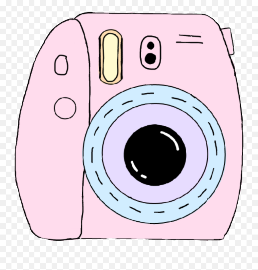 Polaroid Sticker - Pastel Camera Clipart Png Transparent Png Transparent Background Polaroid Camera Clipart Emoji,Pastel Snapchat Logo