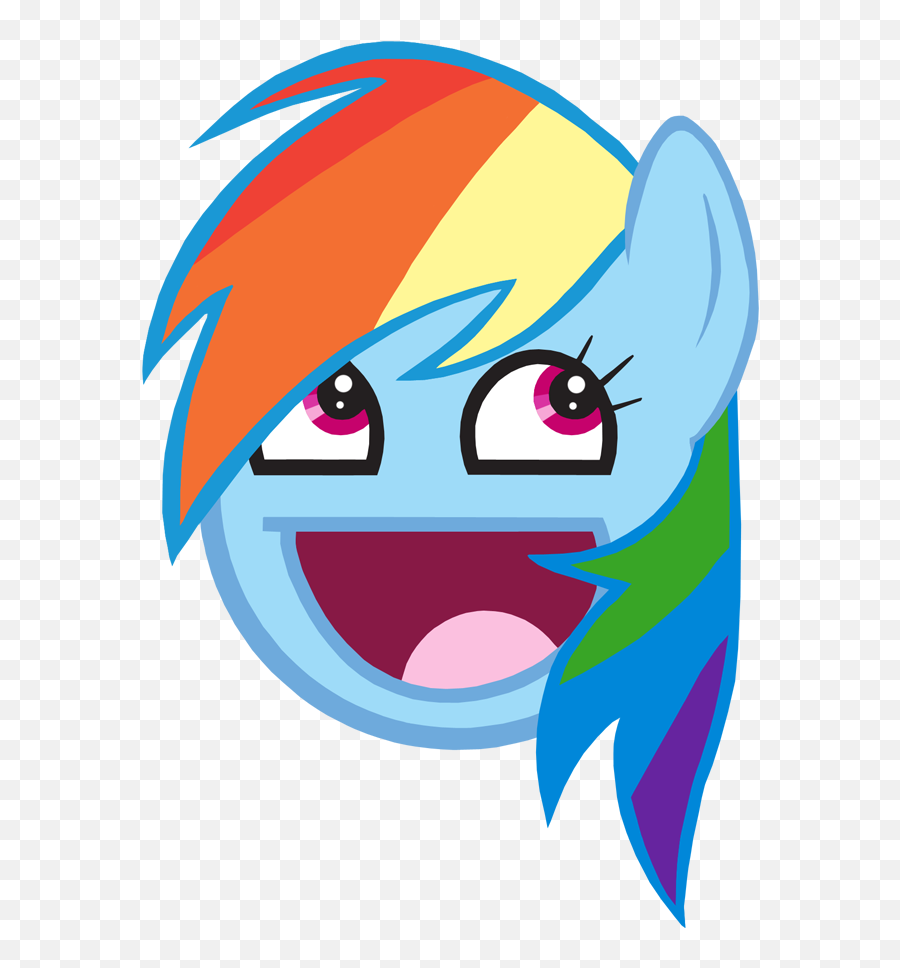 Image Png Transparent Background - Front Rainbow Dash Face Emoji,Epic Face Transparent